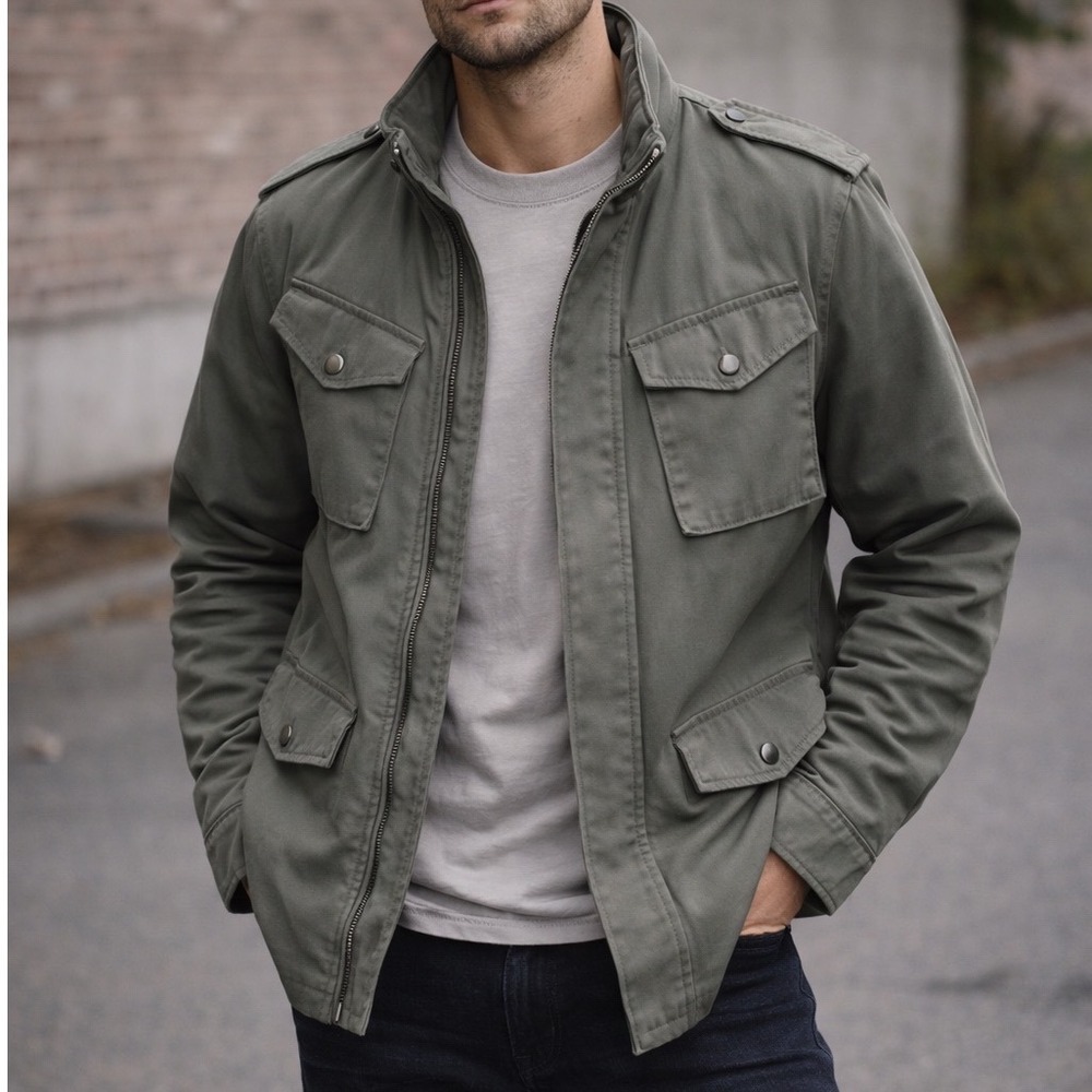 Banana Republic Olive Green Military Field Jacket